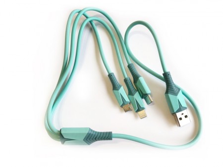 USB 3 i 1 Ladekabel - 0,5 meter